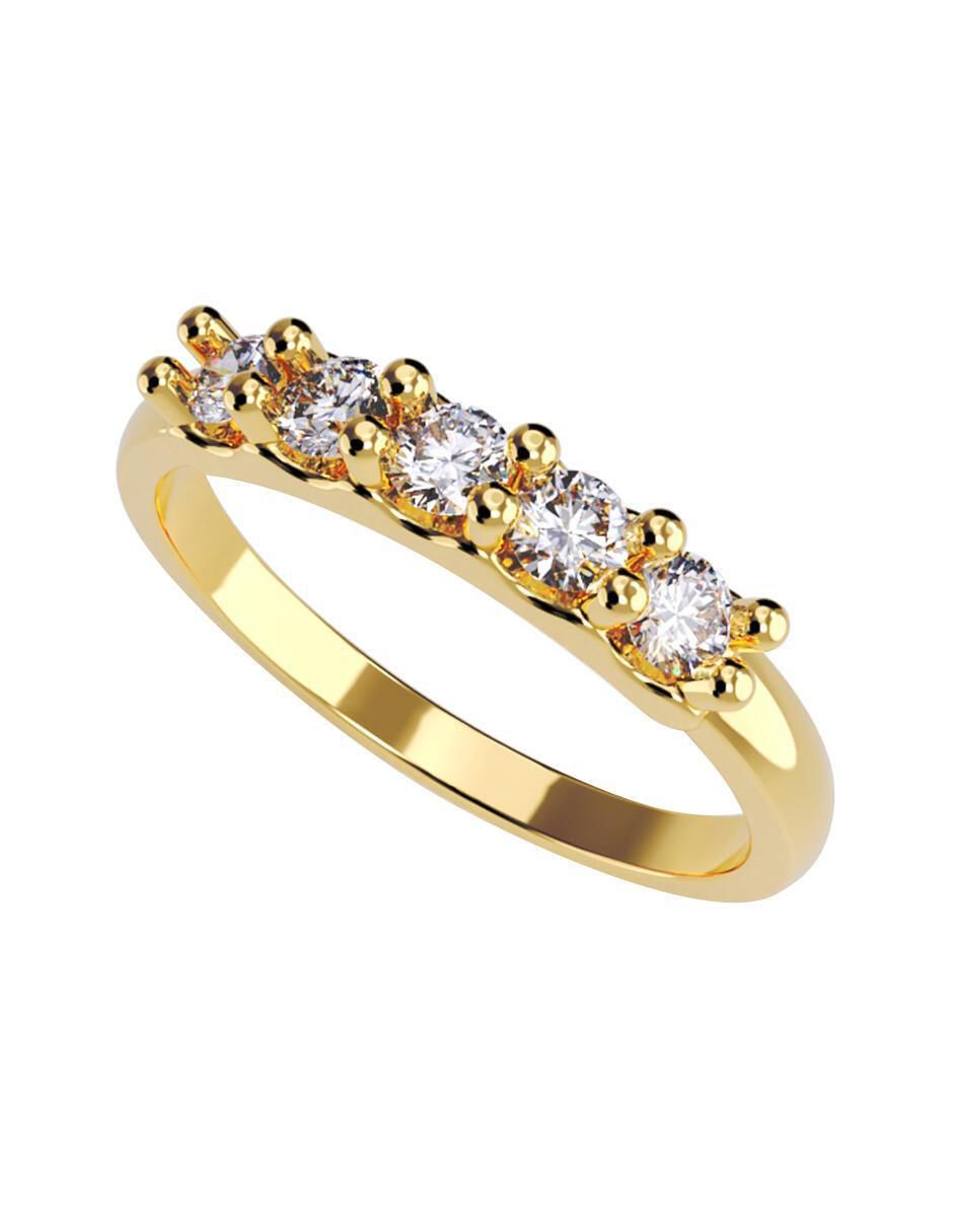 Anillo de compromiso de oro 14 k 1