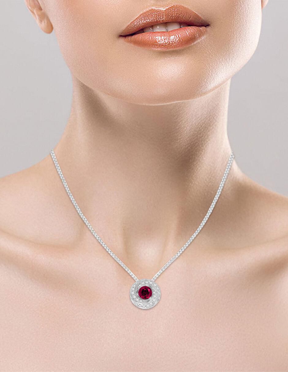 Colgante Y Dije circular hera de oro blanco 14 K 3