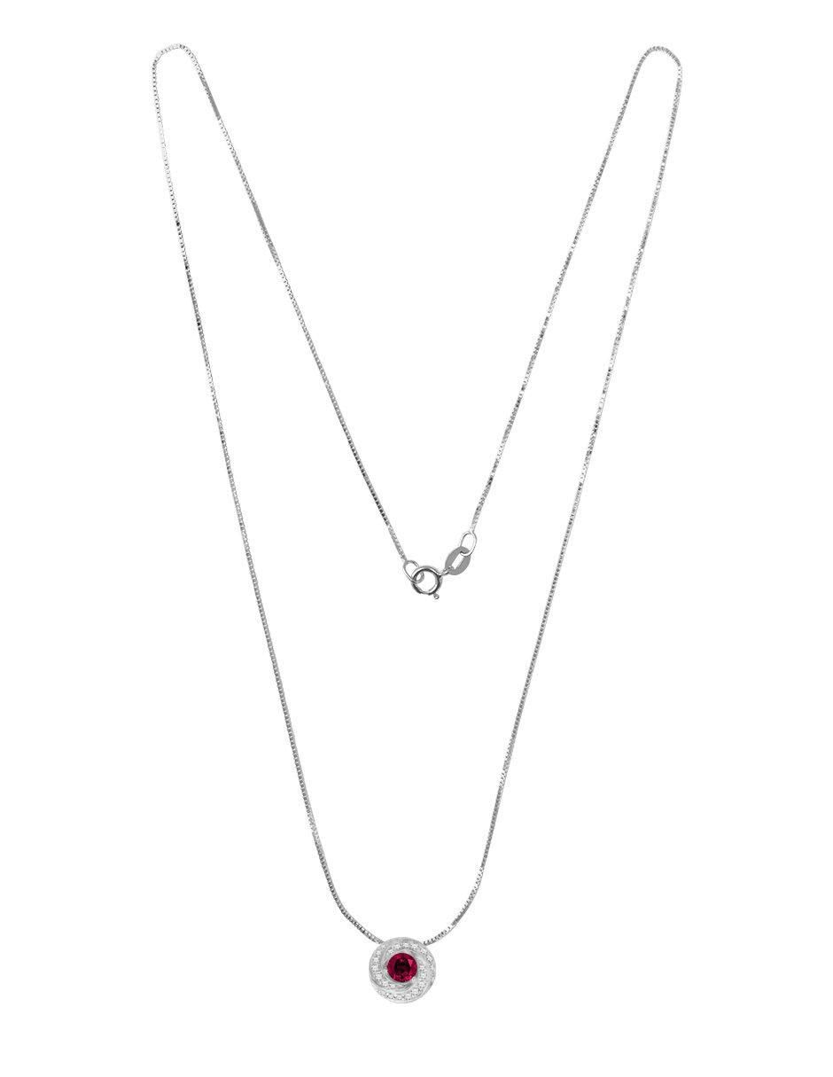 Colgante Y Dije circular hera de oro blanco 14 K 4