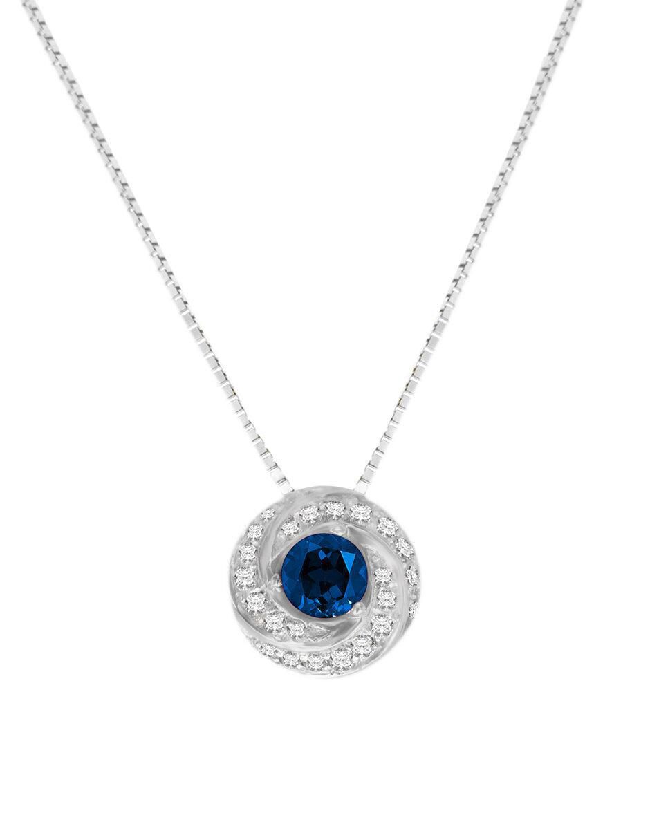 Colgante Y Dije circular hera de oro blanco 14 K