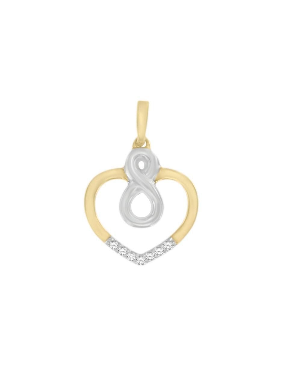 Dije de corazón de oro amarillo 14 K