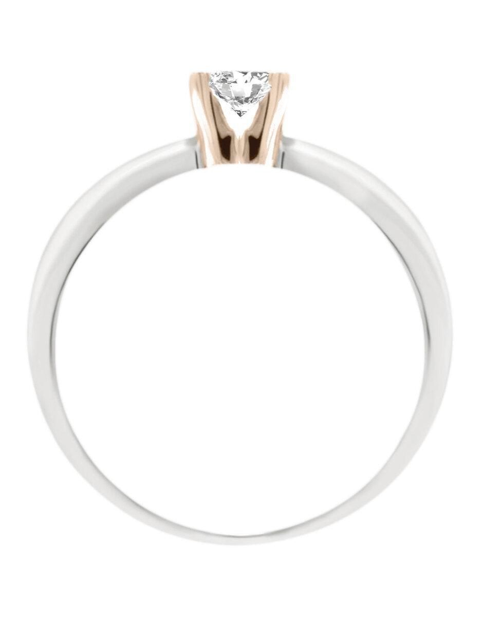 Solitario de oro blanco 14 k Miloro diamante 2