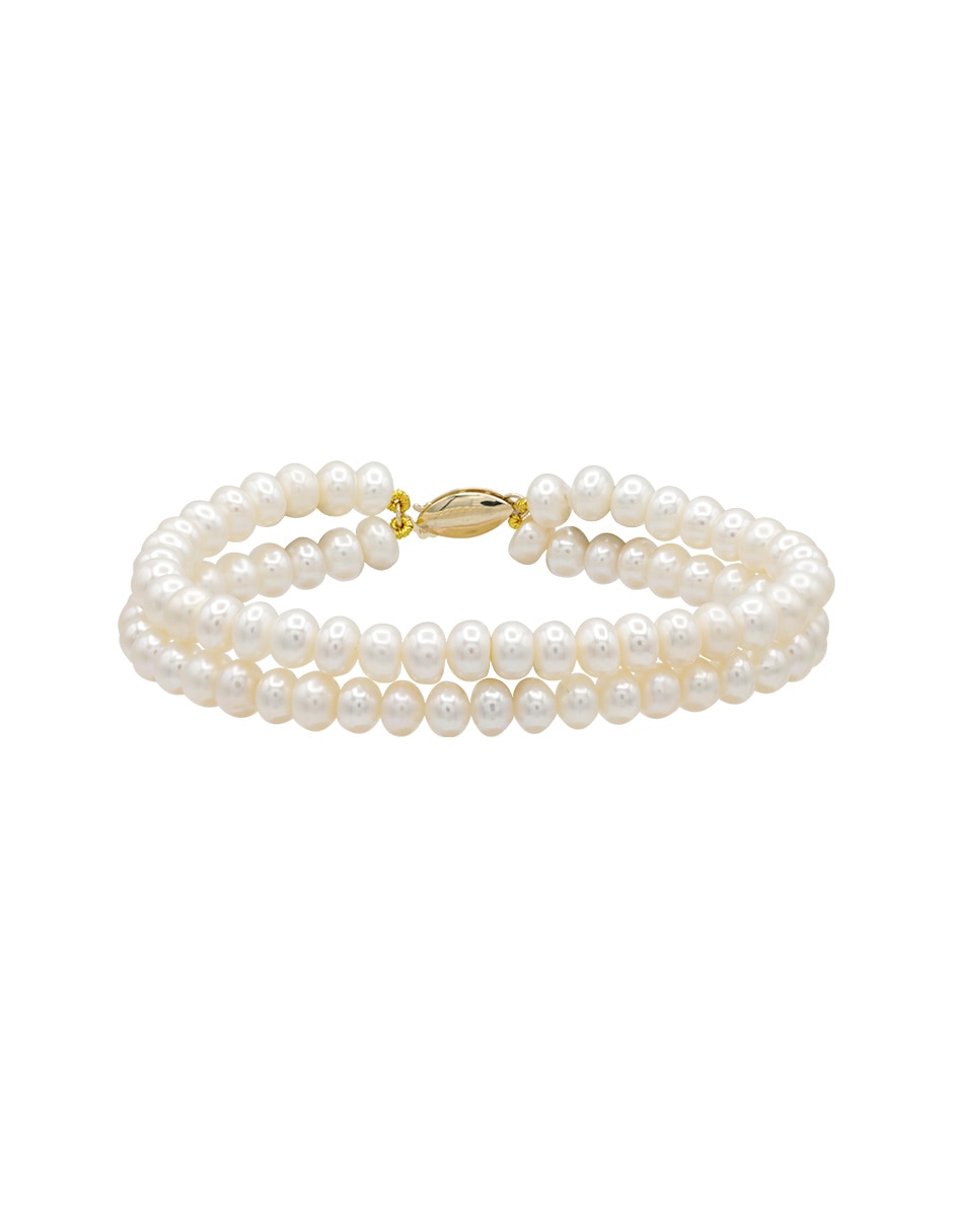 Pulsera de oro con perla 14 k