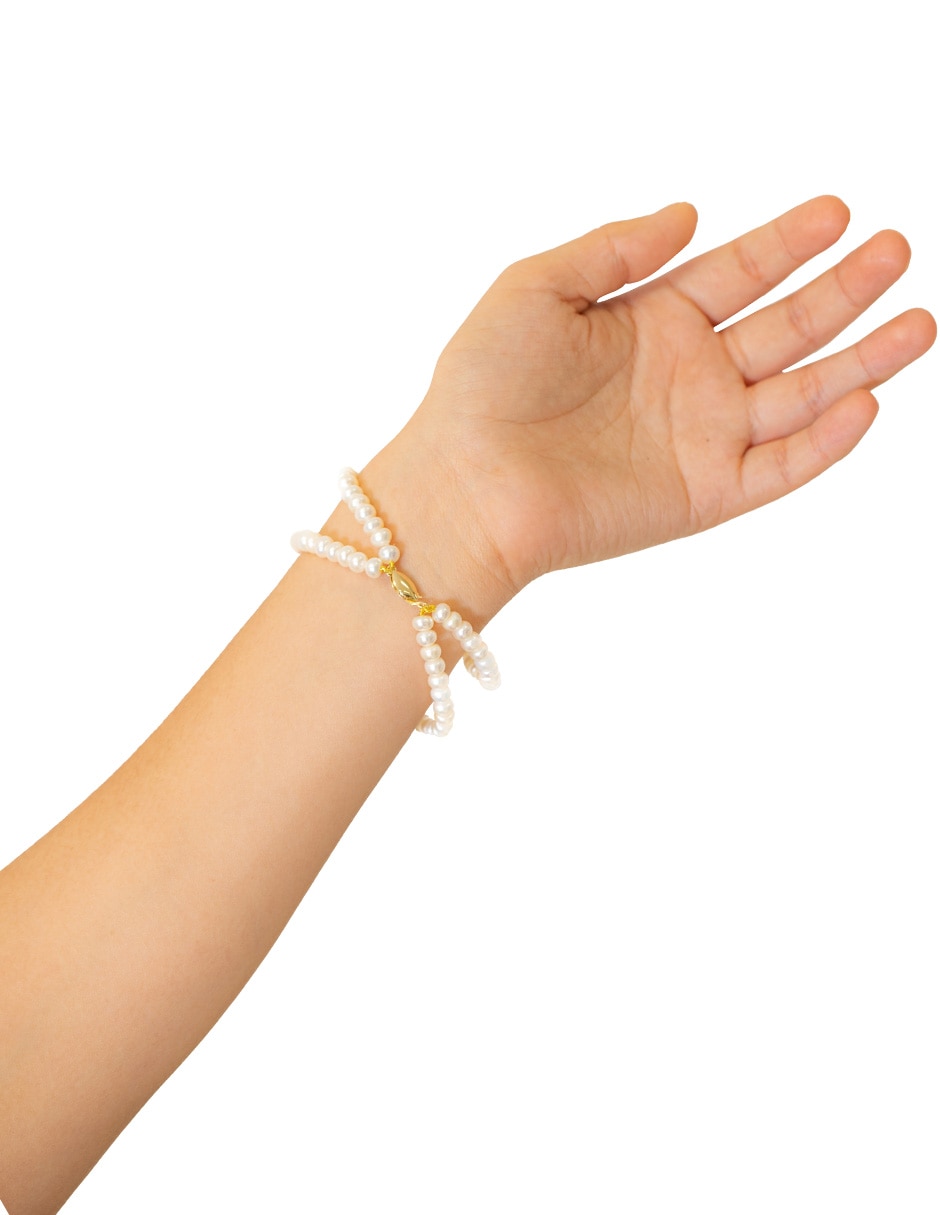 Pulsera de oro con perla 14 k 3
