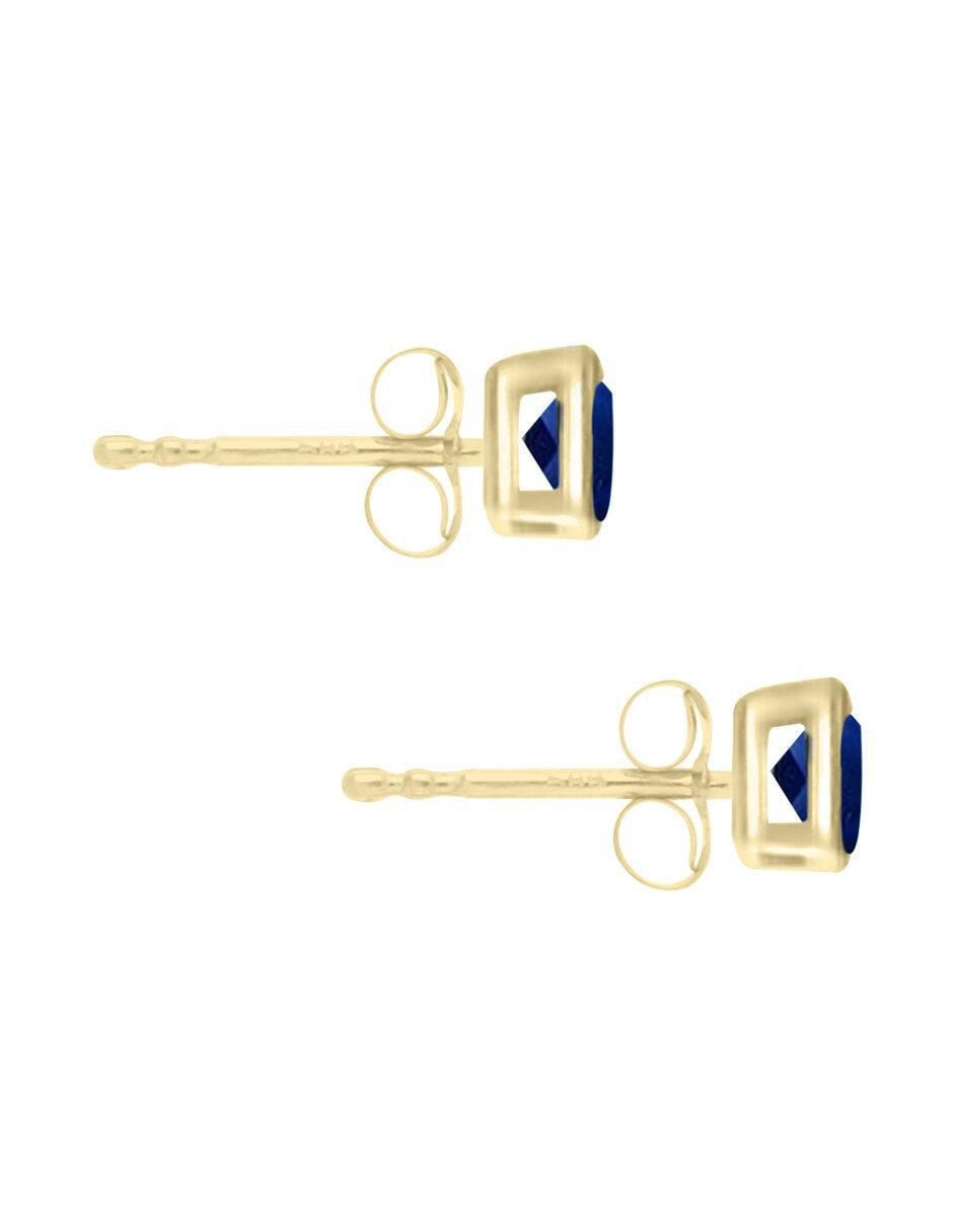 Broqueles "de (si aplica)" cuadrada sin temática fascinare zoe "de" oro 14 k zafiro