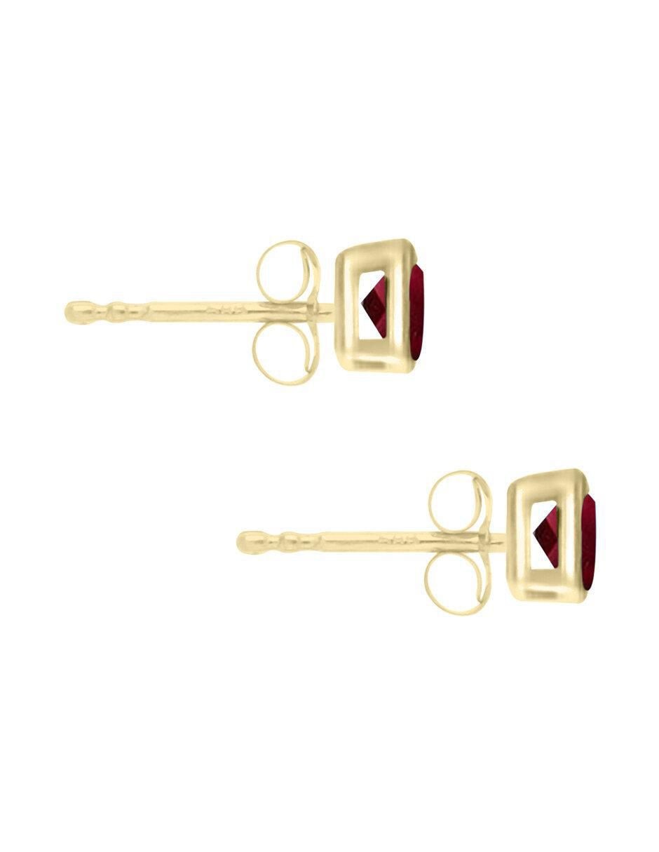 Broqueles "de (si aplica)" cuadrada sin temática fascinare zoe "de" oro 14 k rubí