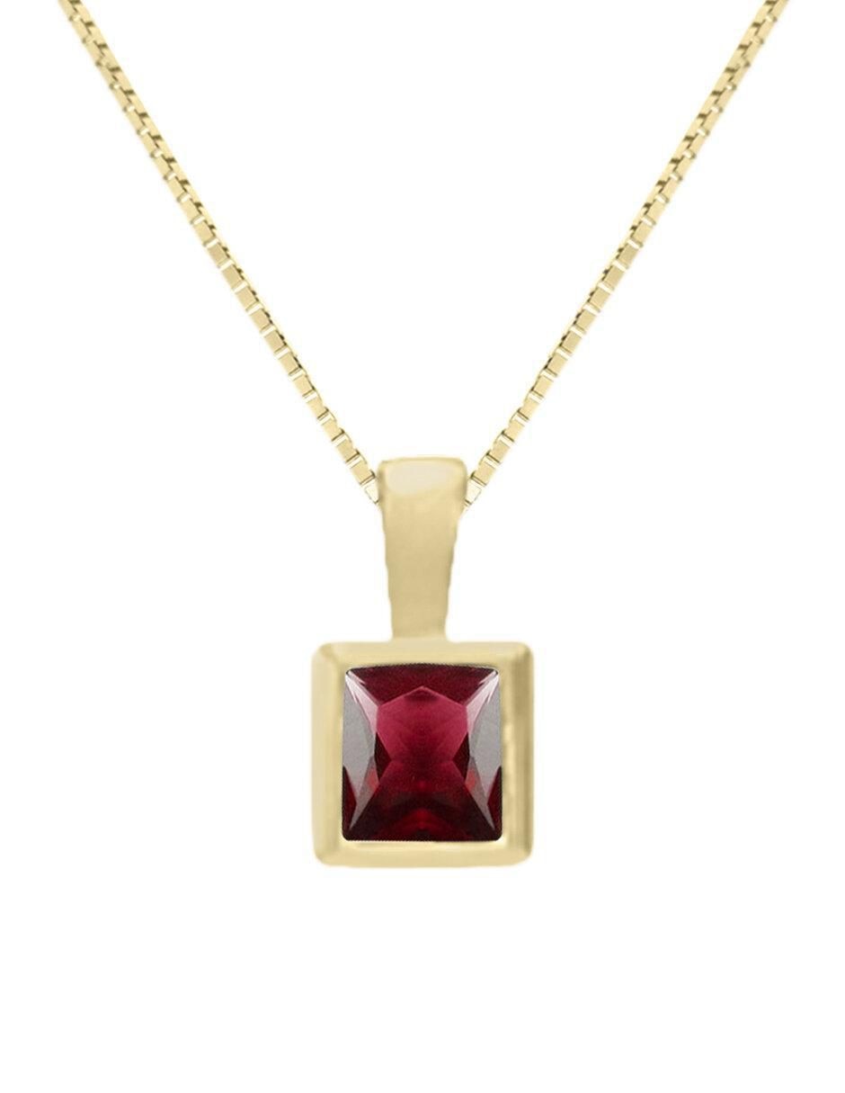 Colgante Y Dije cuadrado zoe de oro 14 K