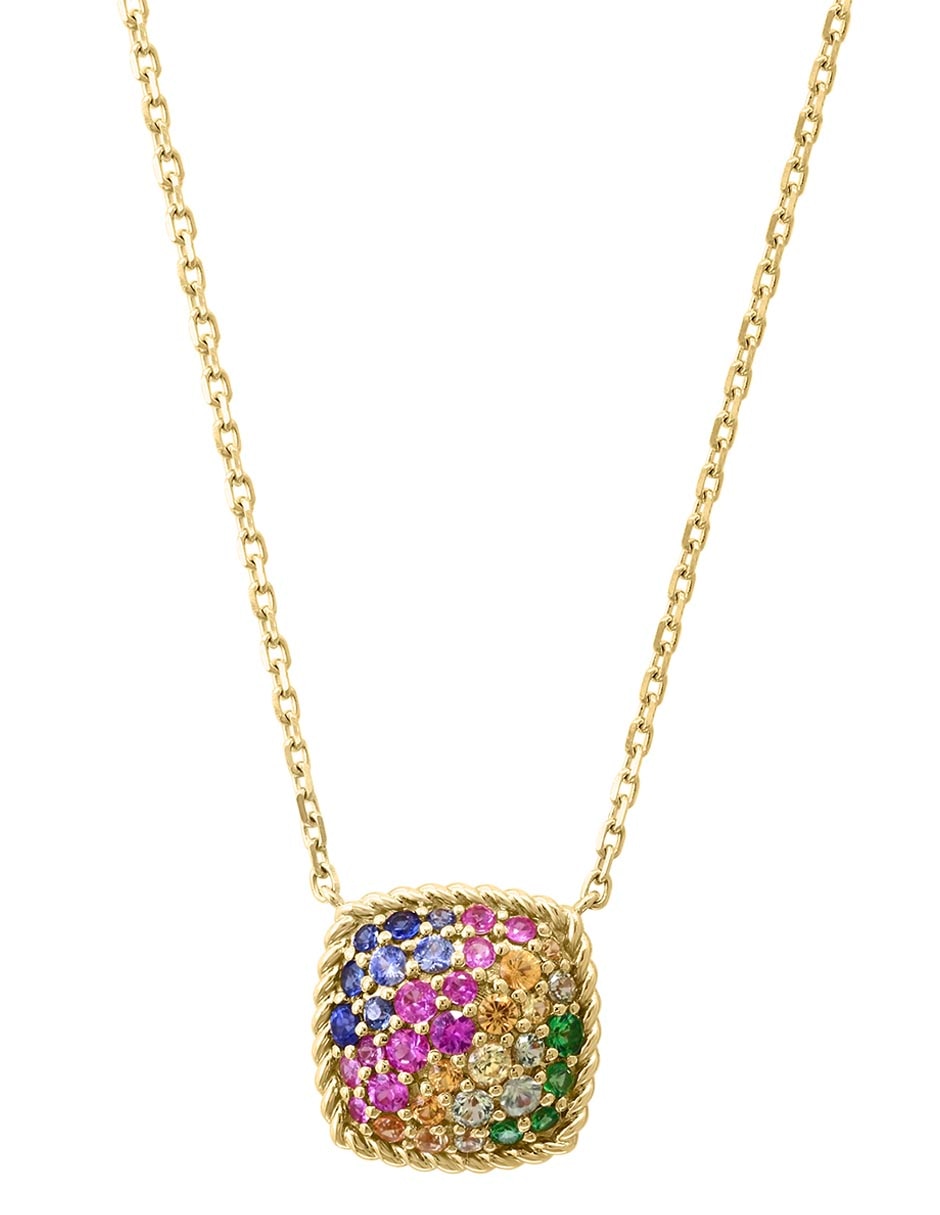 Collar cuadrado de oro 14 K Collar cuadrado de oro 14 K