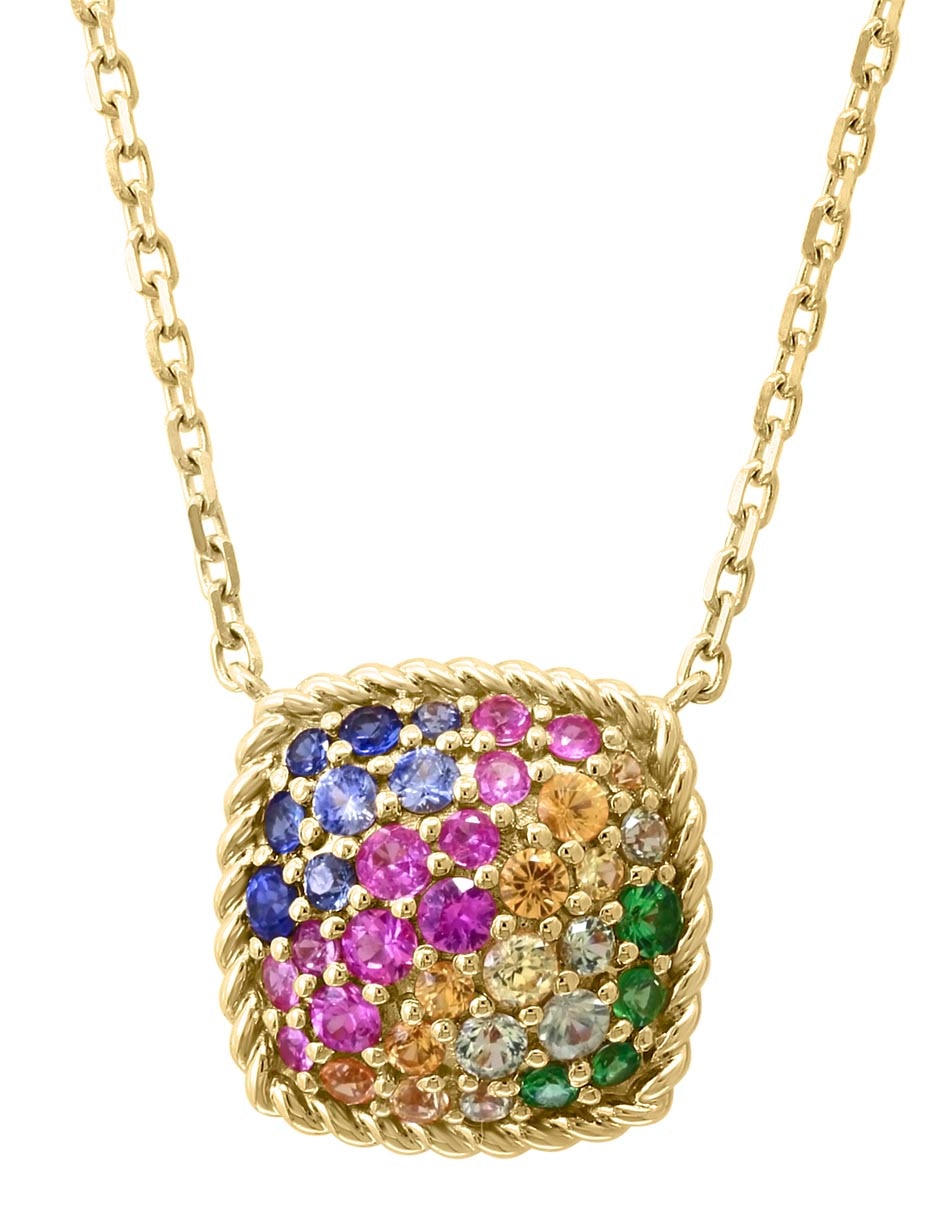 Collar cuadrado de oro 14 K 2