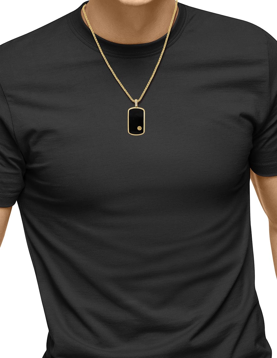 Collar con dije de oro amarillo 14 K 4