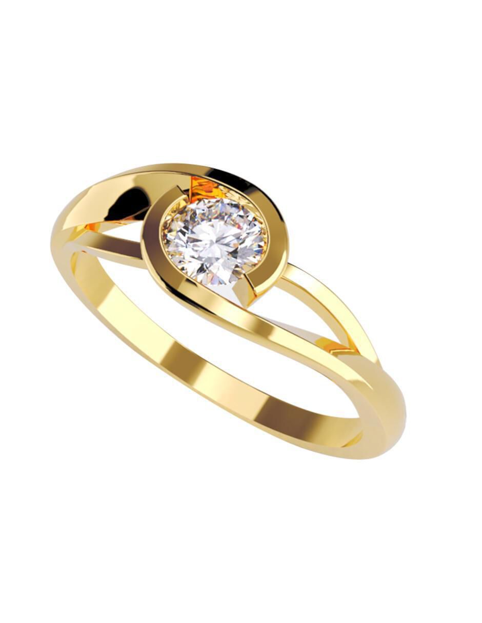 Anillo de compromiso de oro 14 k 1