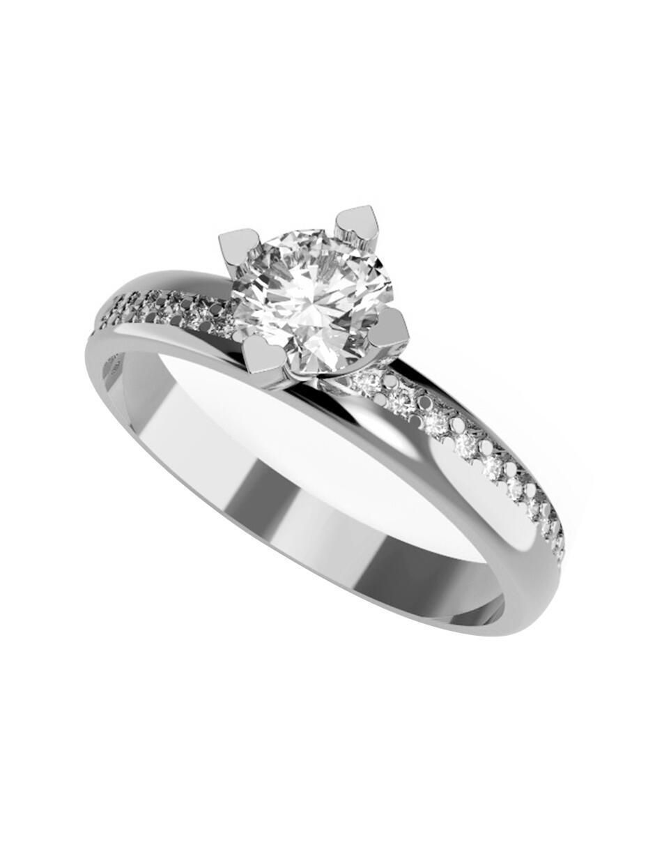 Anillo de compromiso de oro 14 k Amore Mio zirconia Liverpool