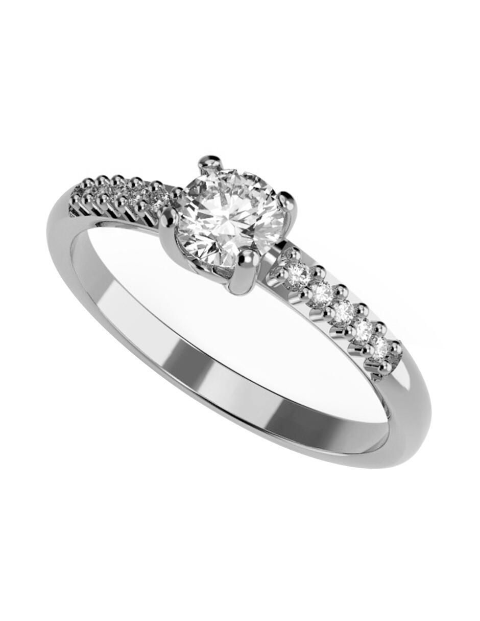 Anillo de compromiso de oro 14 k Amore Mio zirconia Liverpool