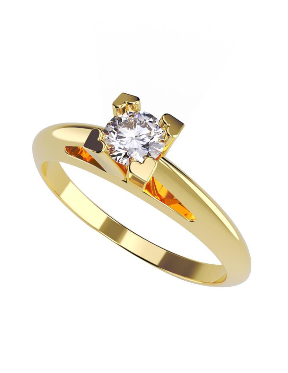 Anillo de compromiso de oro 14 k Amore Mio zirconia Liverpool