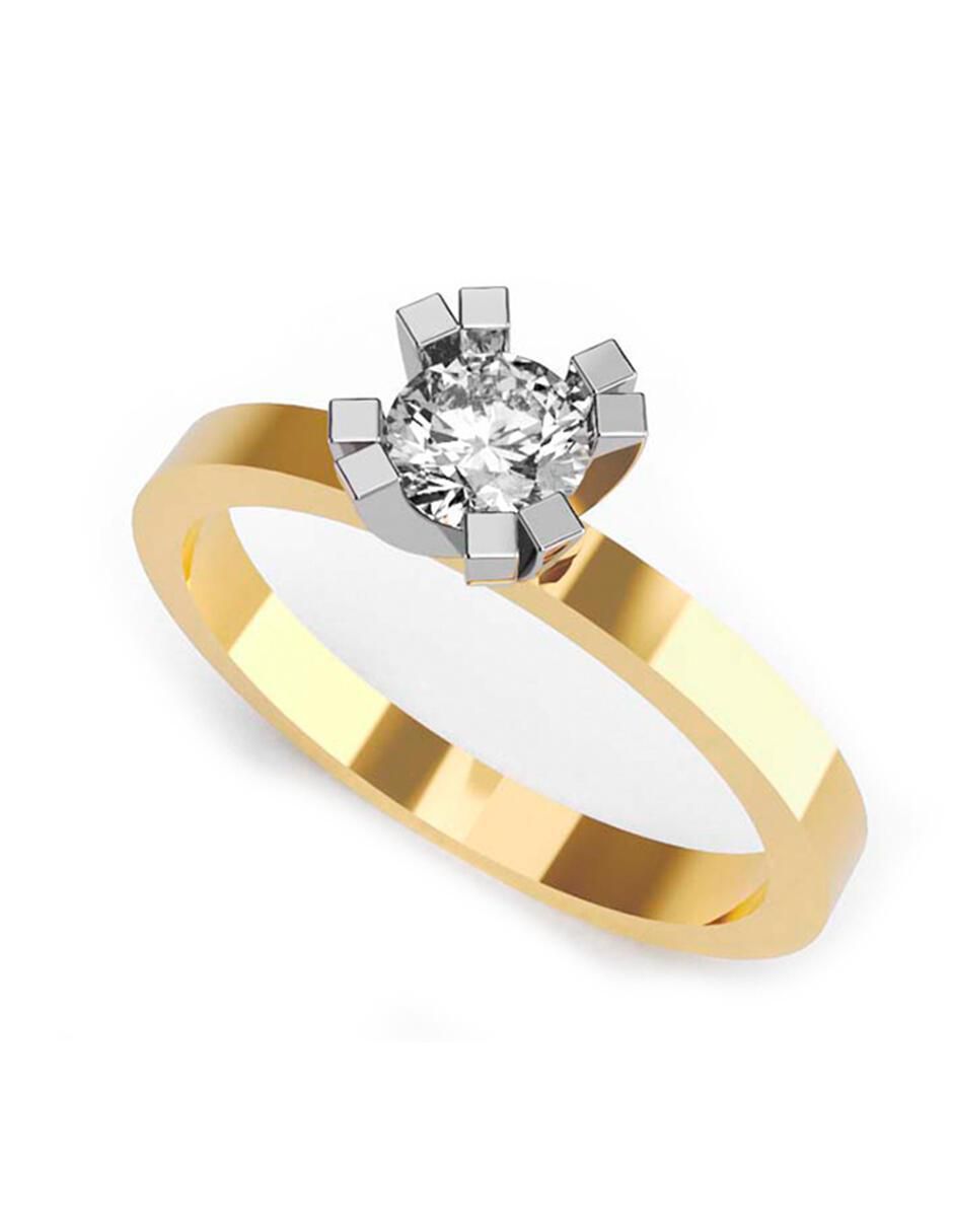 Anillo de compromiso de oro 14 k 1