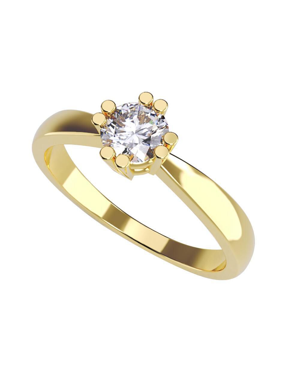 Anillo de compromiso de oro 14 k 1