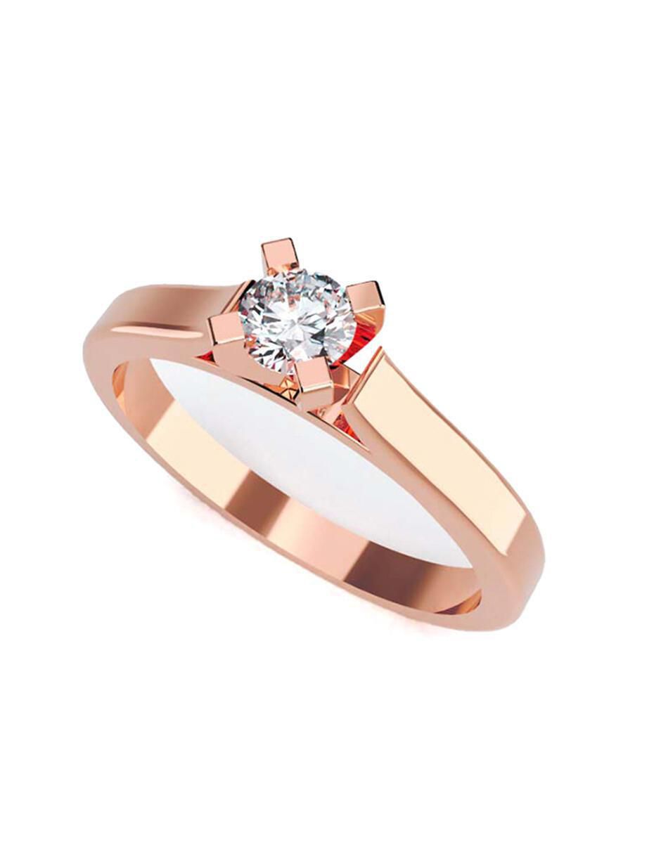 Anillo de compromiso de oro 14 k Amore Mio zirconia Suburbia