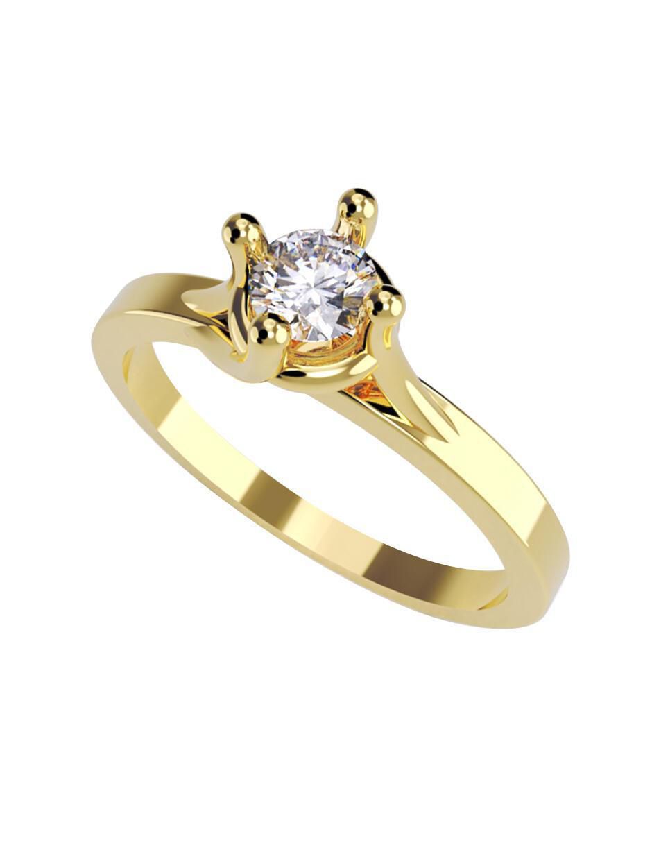 Anillo de compromiso de oro 14 k 1