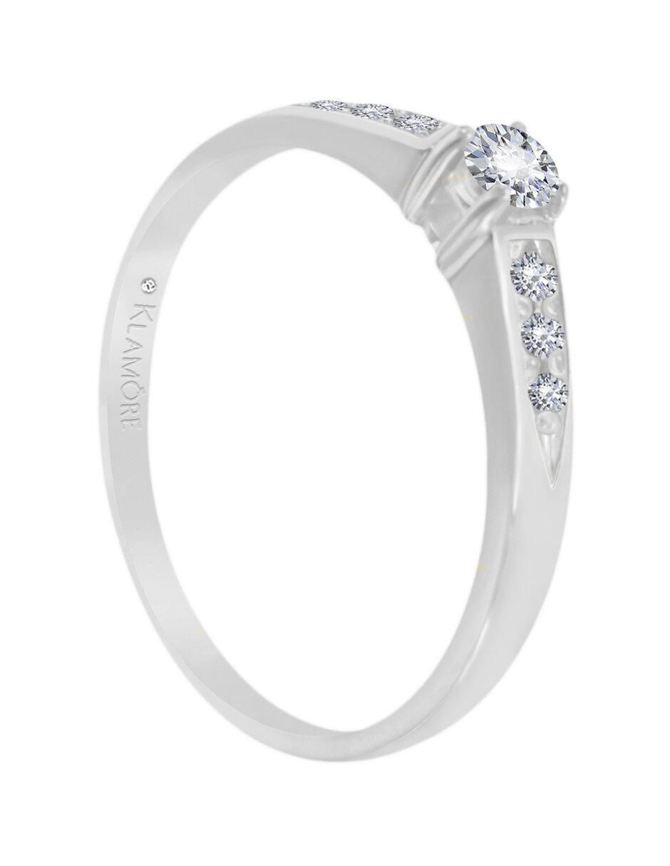 Solitario de oro 14 k Keily diamante 3