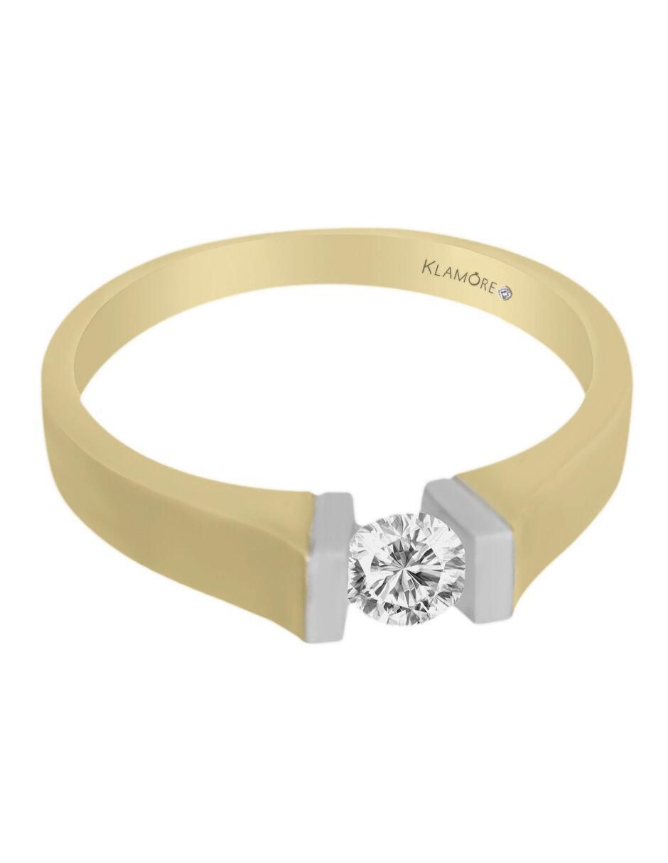 Solitario de oro 14 k Fame diamante