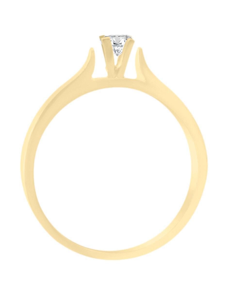 Solitario de oro 14 k Marie diamante 2
