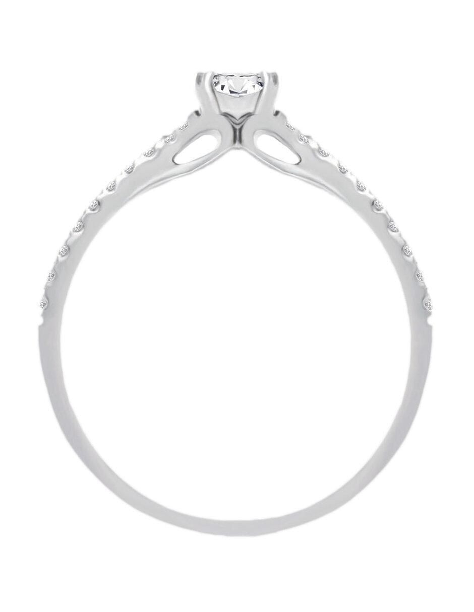 Solitario de oro 14 k Norma diamante 2