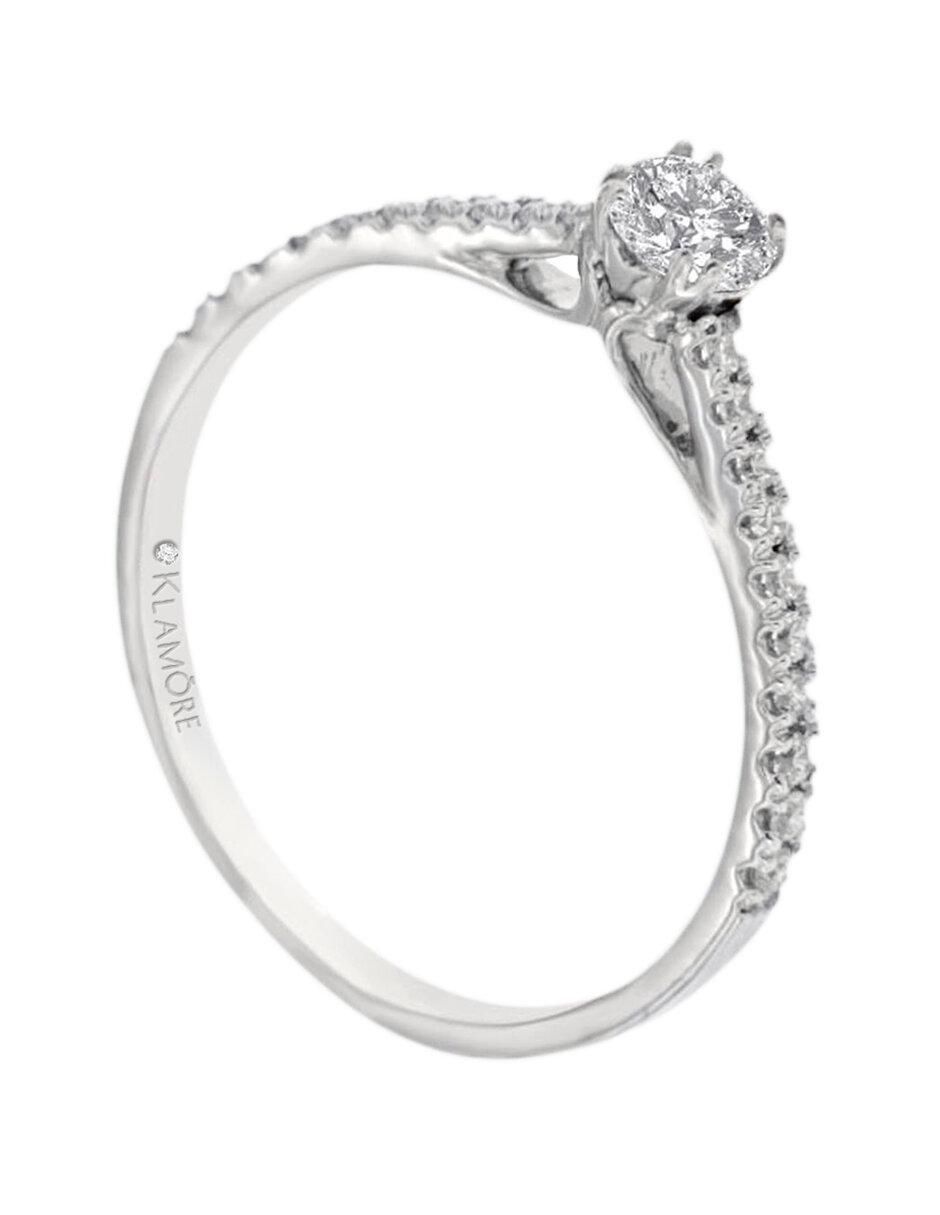 Solitario de oro 14 k Norma diamante 3