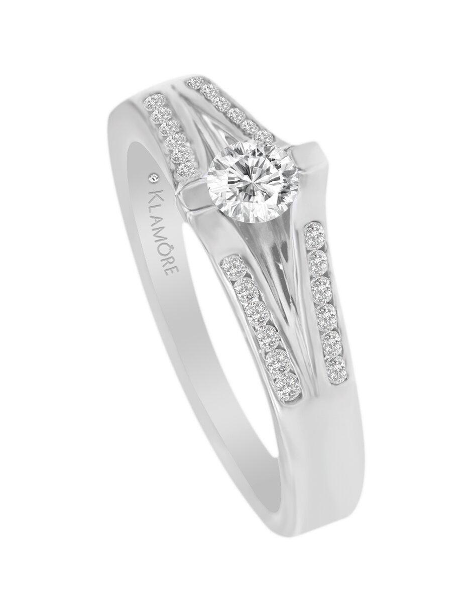 Solitario de oro 14 k Hazel diamante 3