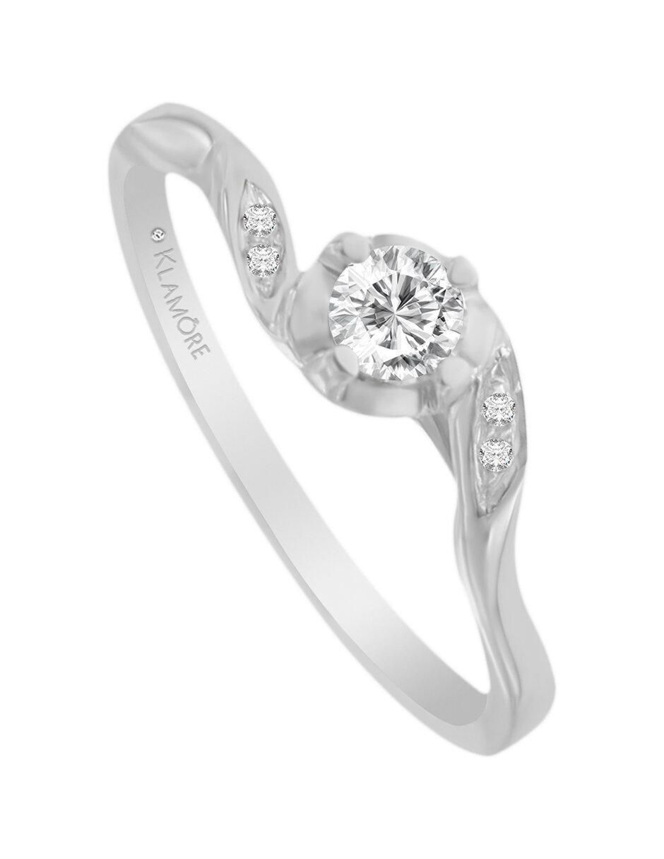 Solitario de oro 14 k Romans diamante 3