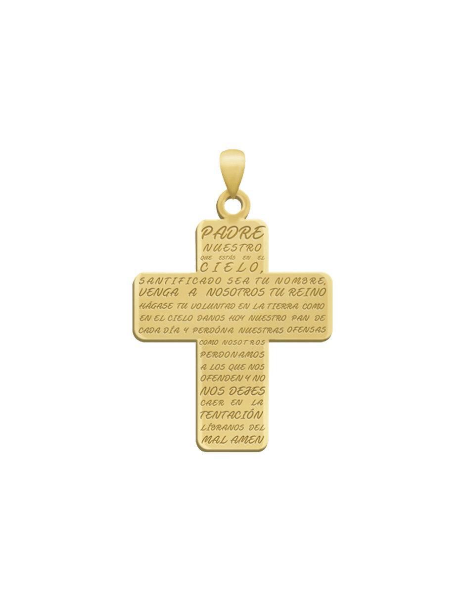 Dije de cruz padre nuestro de oro amarillo 14 K Dije de cruz padre nuestro de oro amarillo 14 K