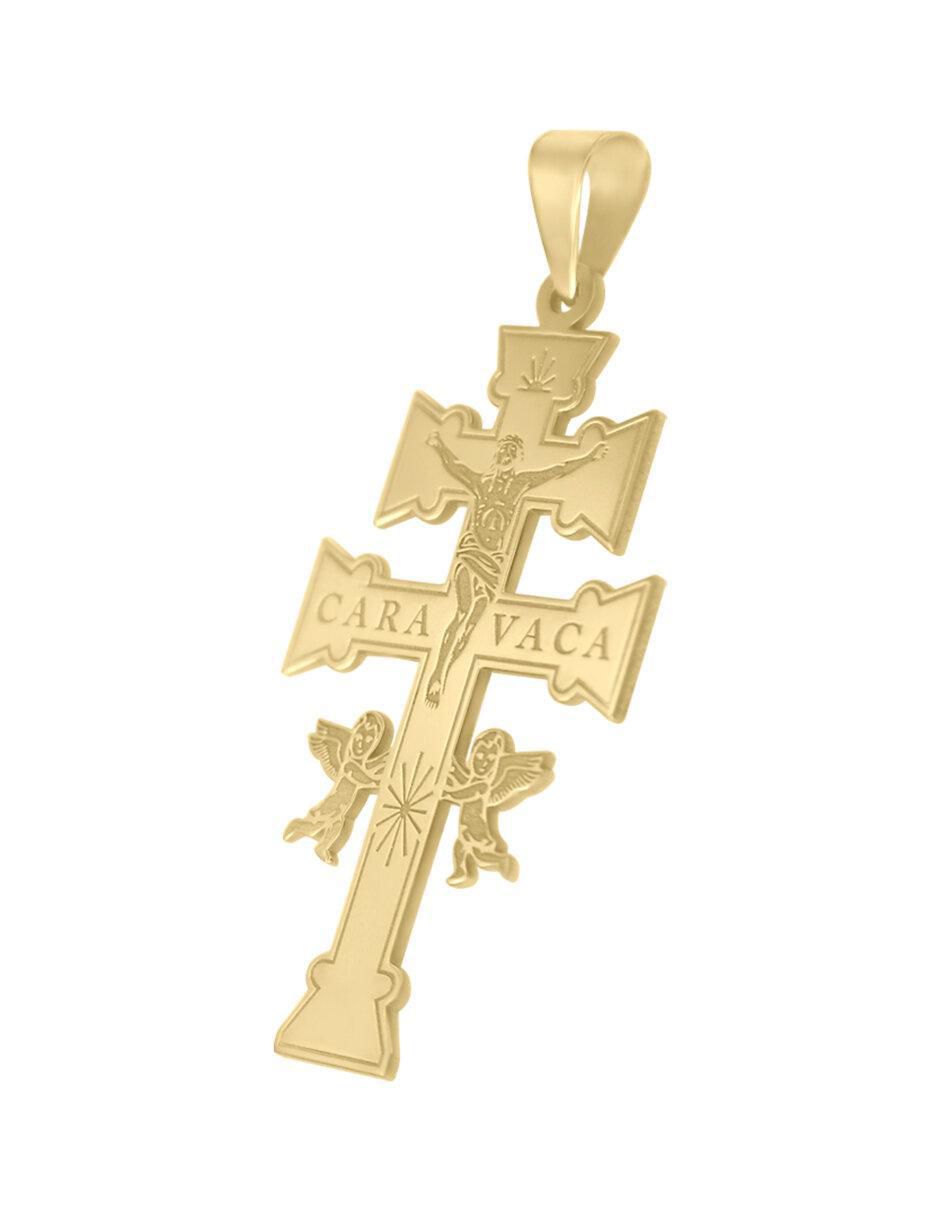 Dije de cruz caravaca de oro amarillo 14 K 3