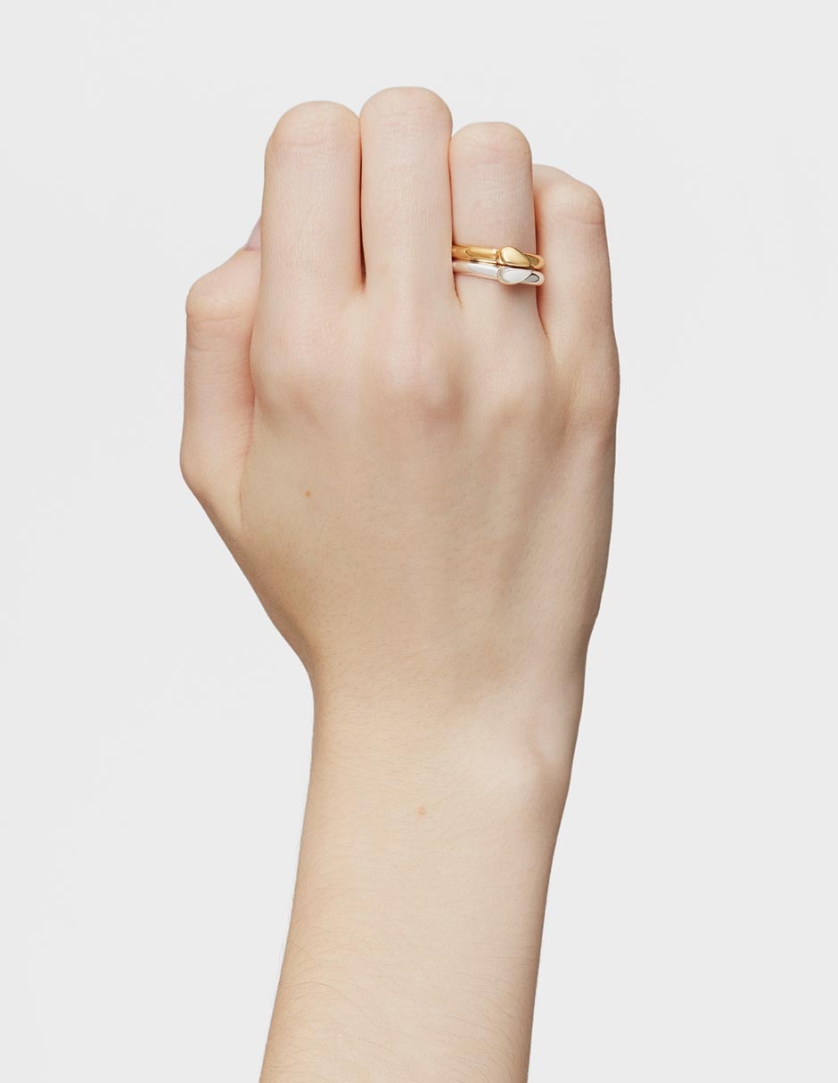 Anillo de corazón My Other Half de plata P 925 baño de oro 6