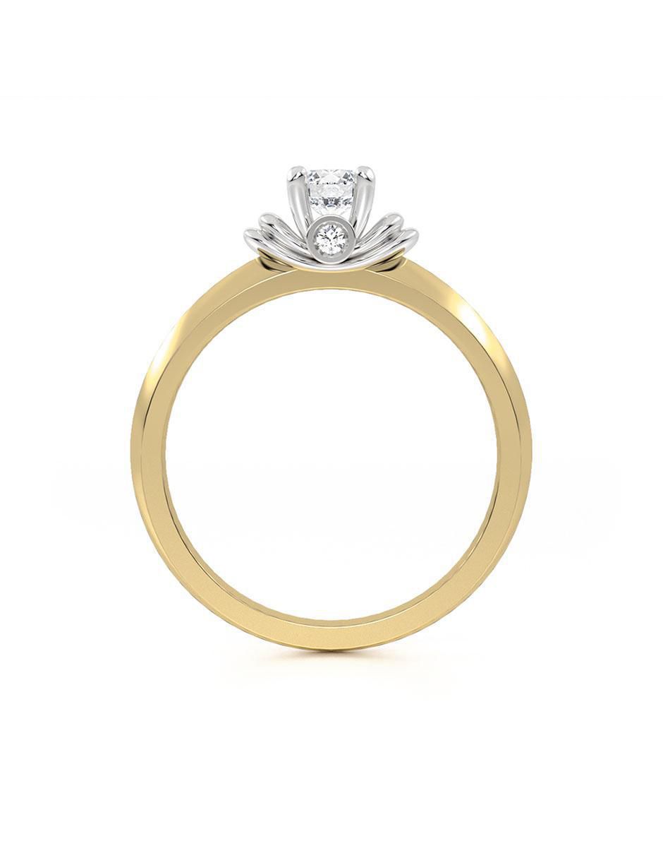 Solitario "de" oro 14 k abba joyas sin familia zirconia