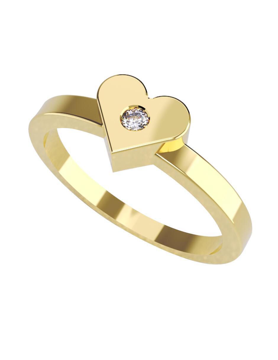 Anillo de compromiso de oro amarillo 14 K Amore Mio diamante Liverpool