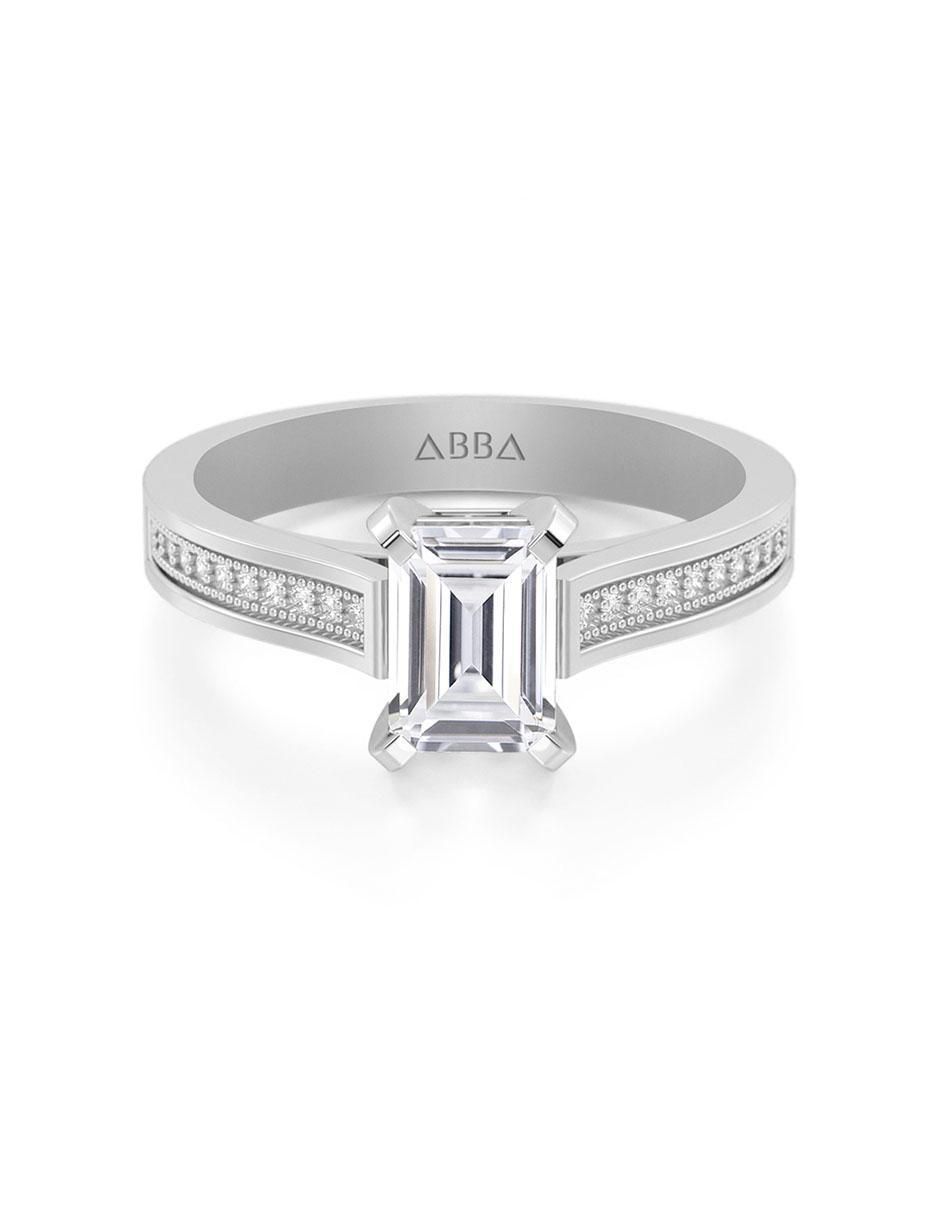 Anillo de compromiso de oro 14 k zirconia Anillo de compromiso de oro 14 k zirconia