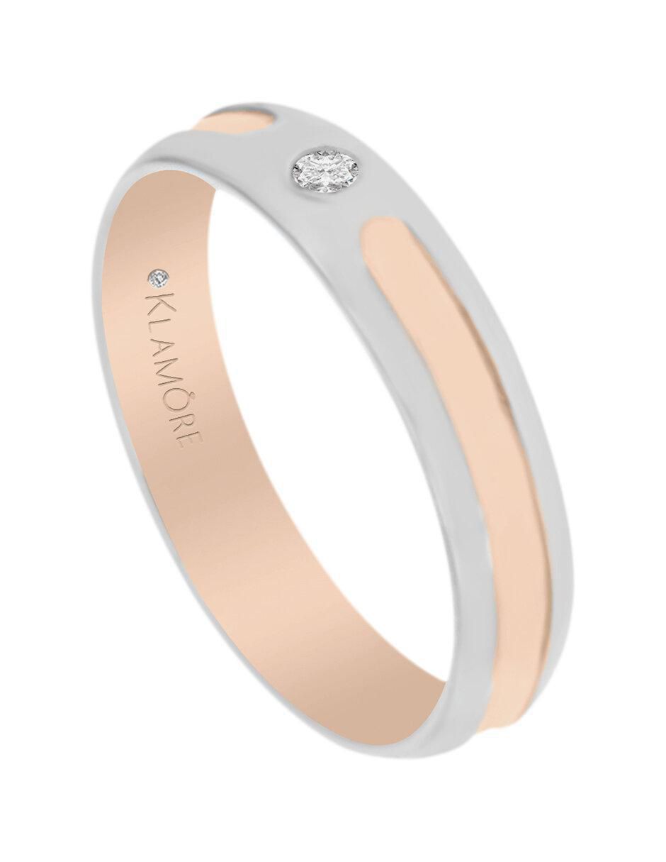 Argolla de oro 14 k Eos diamante 3