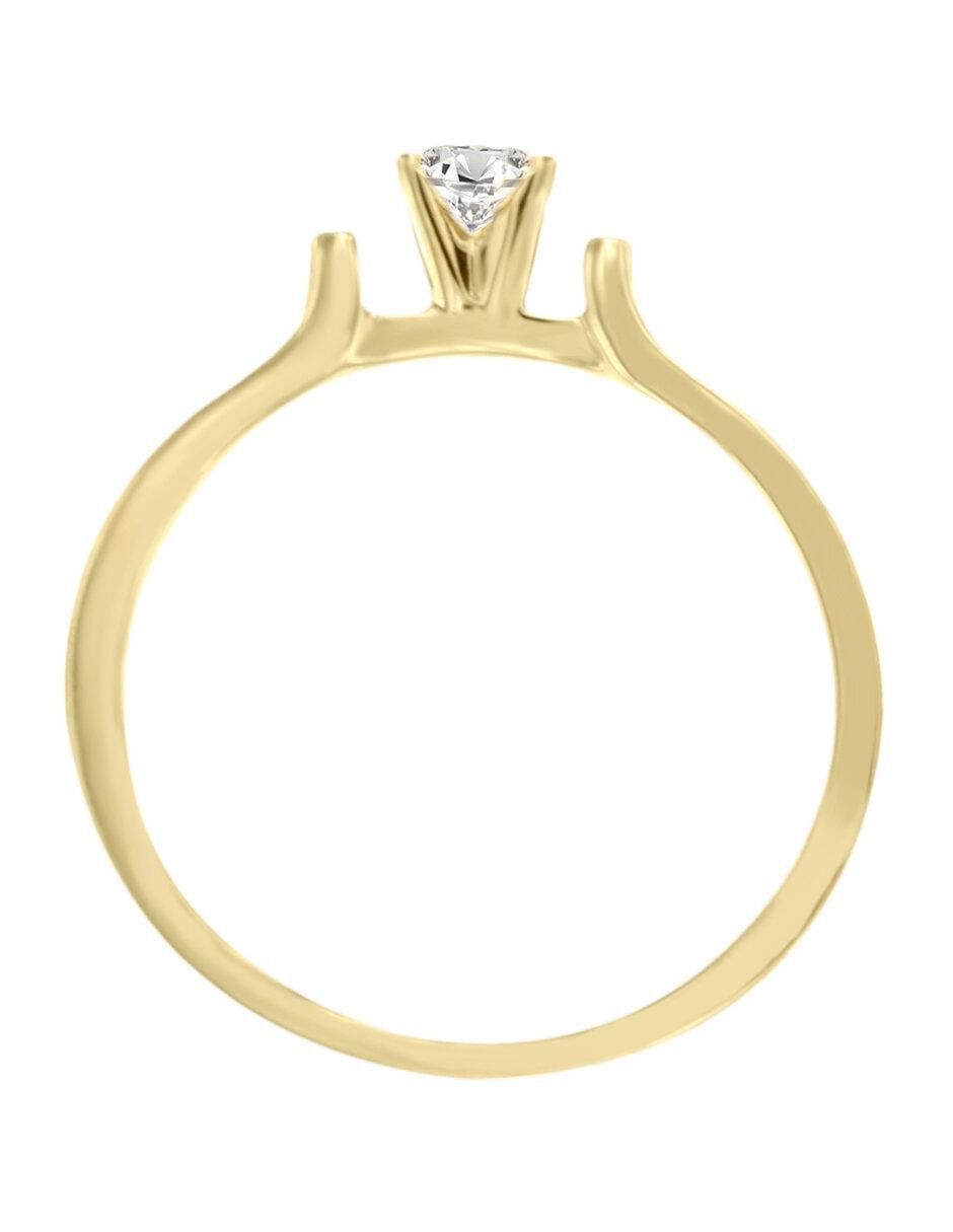 Solitario de oro 14 k Adana diamante 2