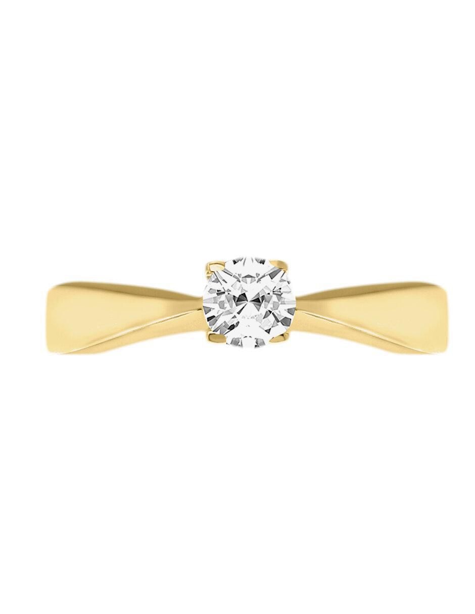 Solitario de oro 14 k Femia diamante