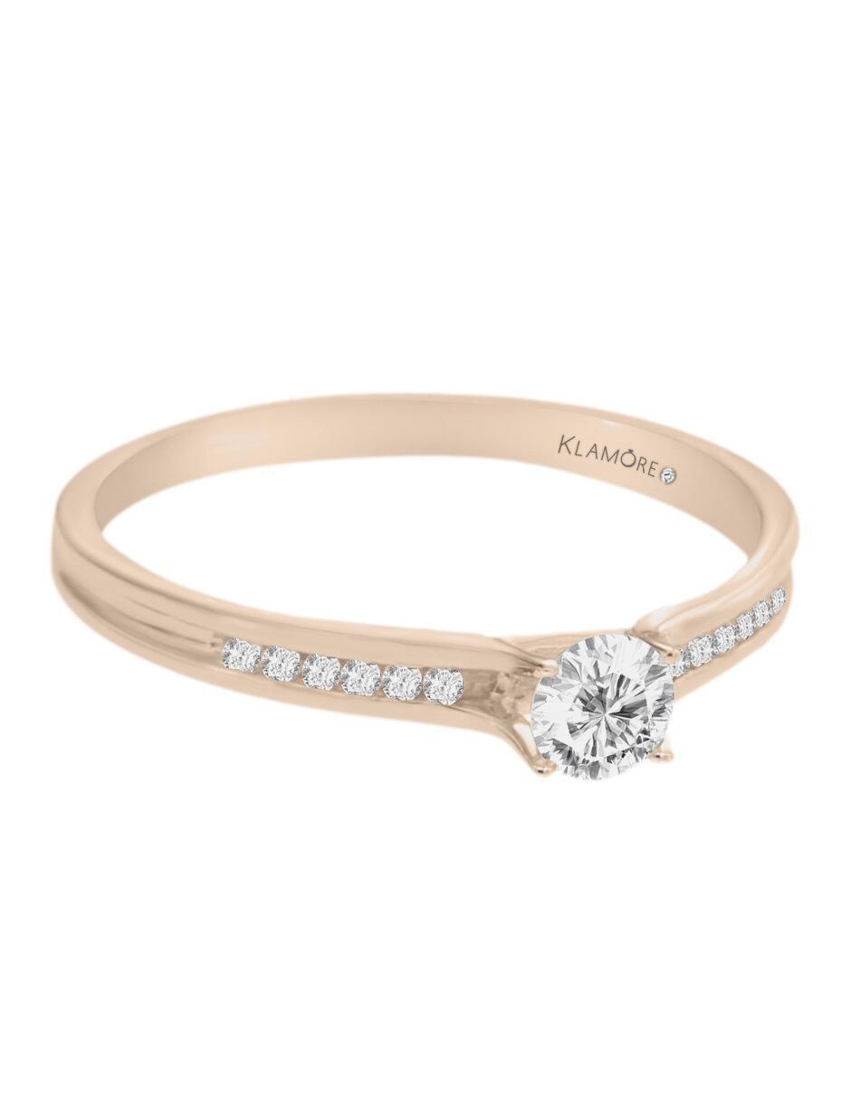 Solitario de oro 14 k Lauren diamante Solitario de oro 14 k Lauren diamante
