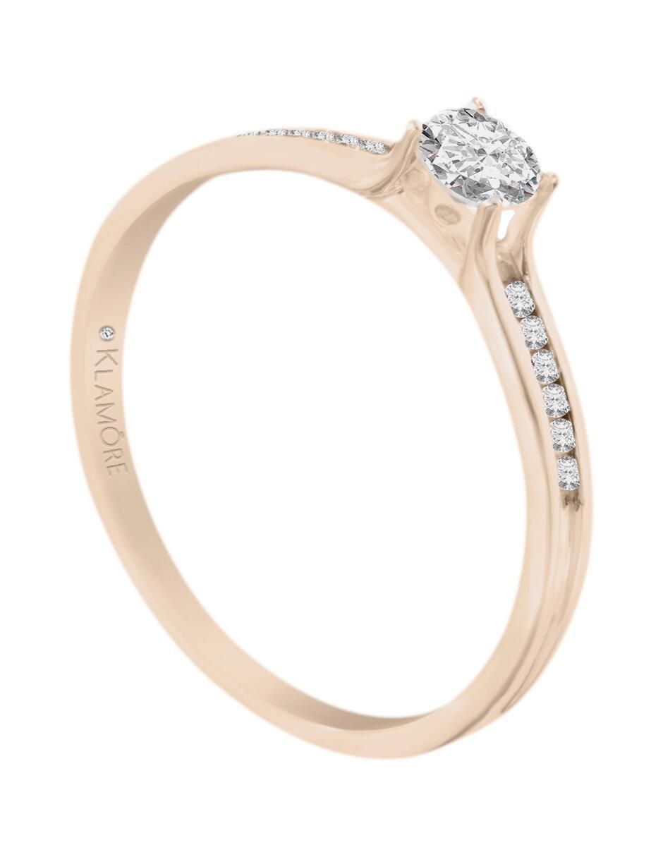 Solitario de oro 14 k Lauren diamante 2
