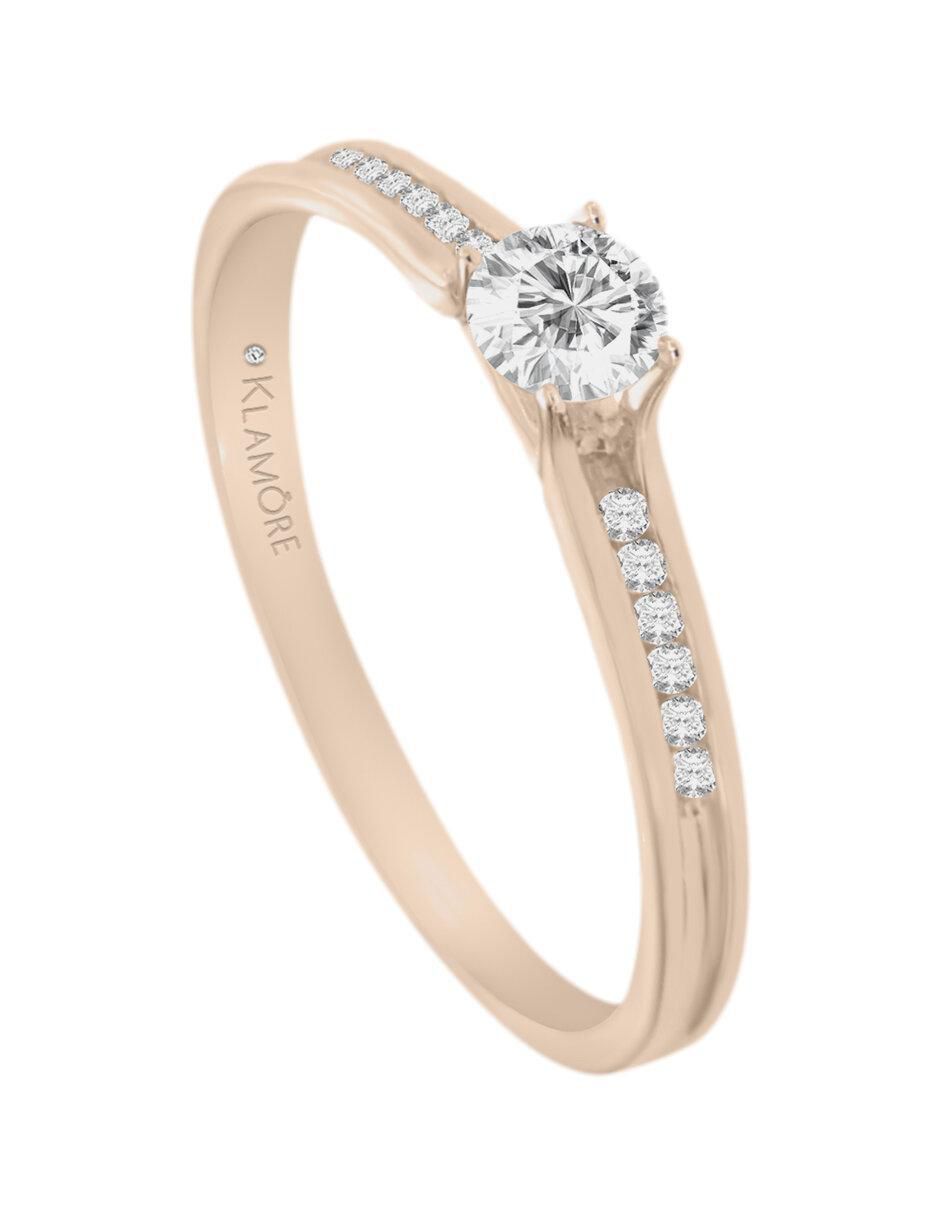 Solitario de oro 14 k Lauren diamante 3