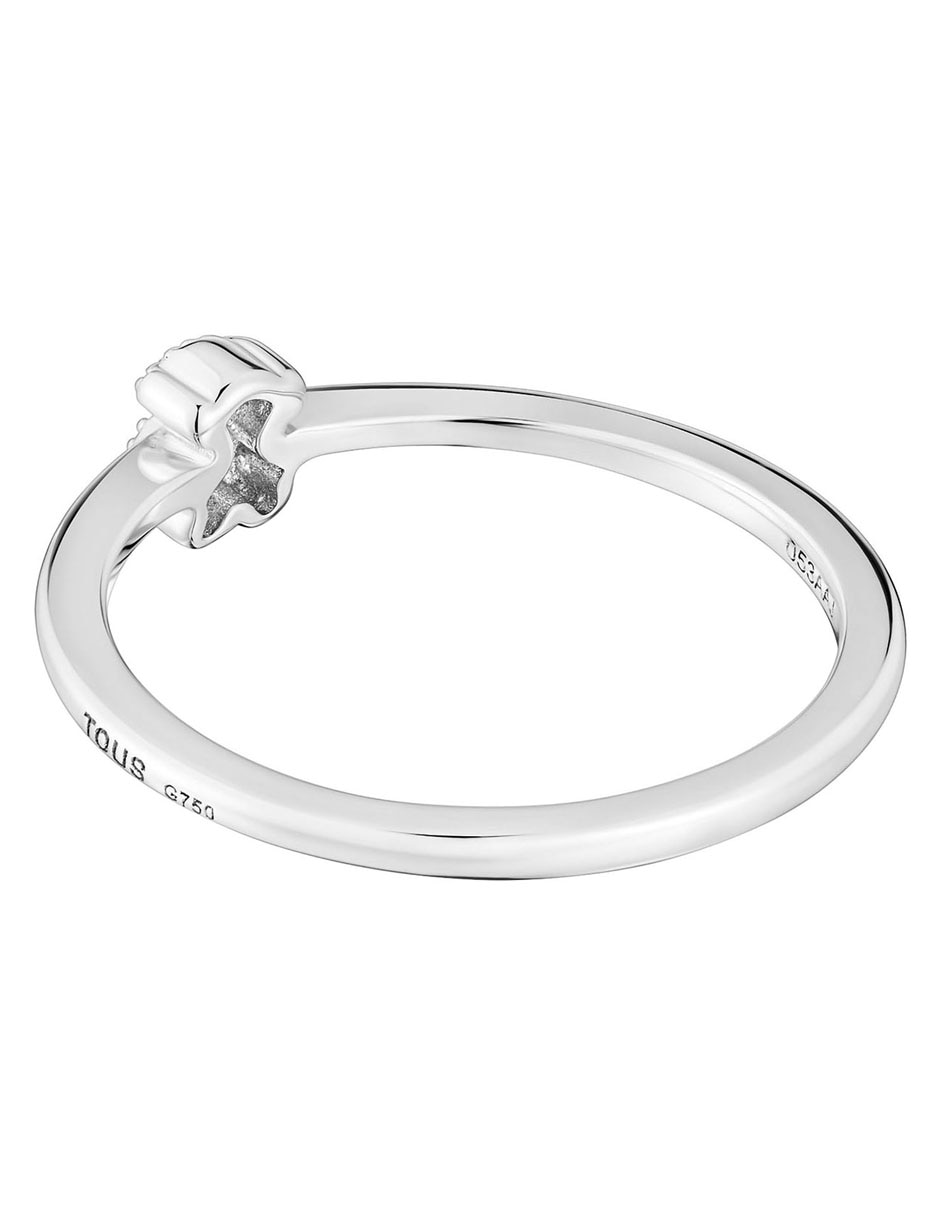 Anillo de oso Grain 18 k de oro blanco diamante pavé 3