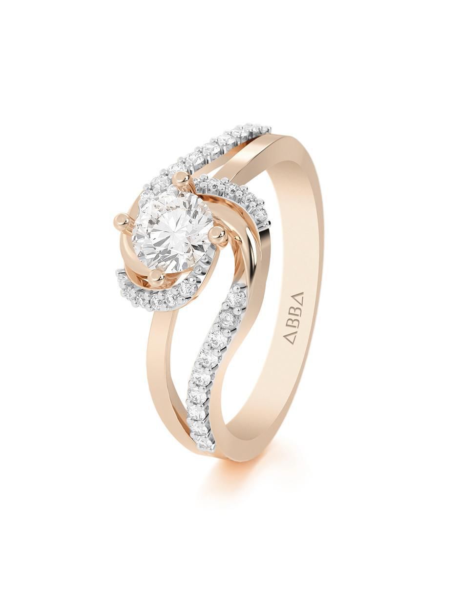 Anillo de compromiso de oro 10 k 2