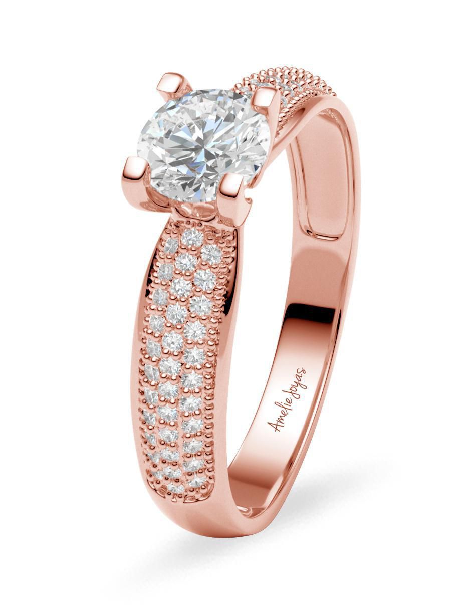 Anillo de compromiso de oro 14 k 2