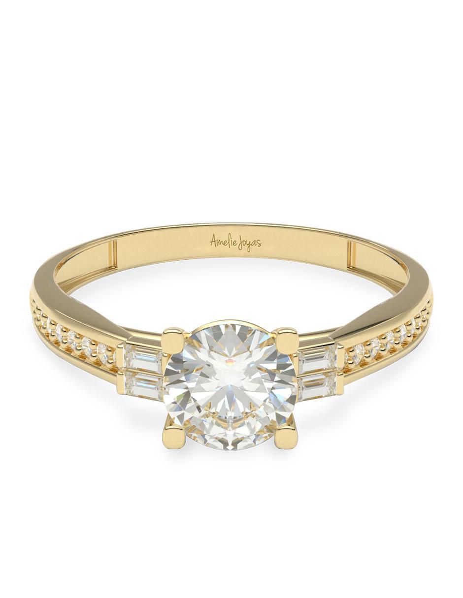 Anillo de compromiso de oro 14 k