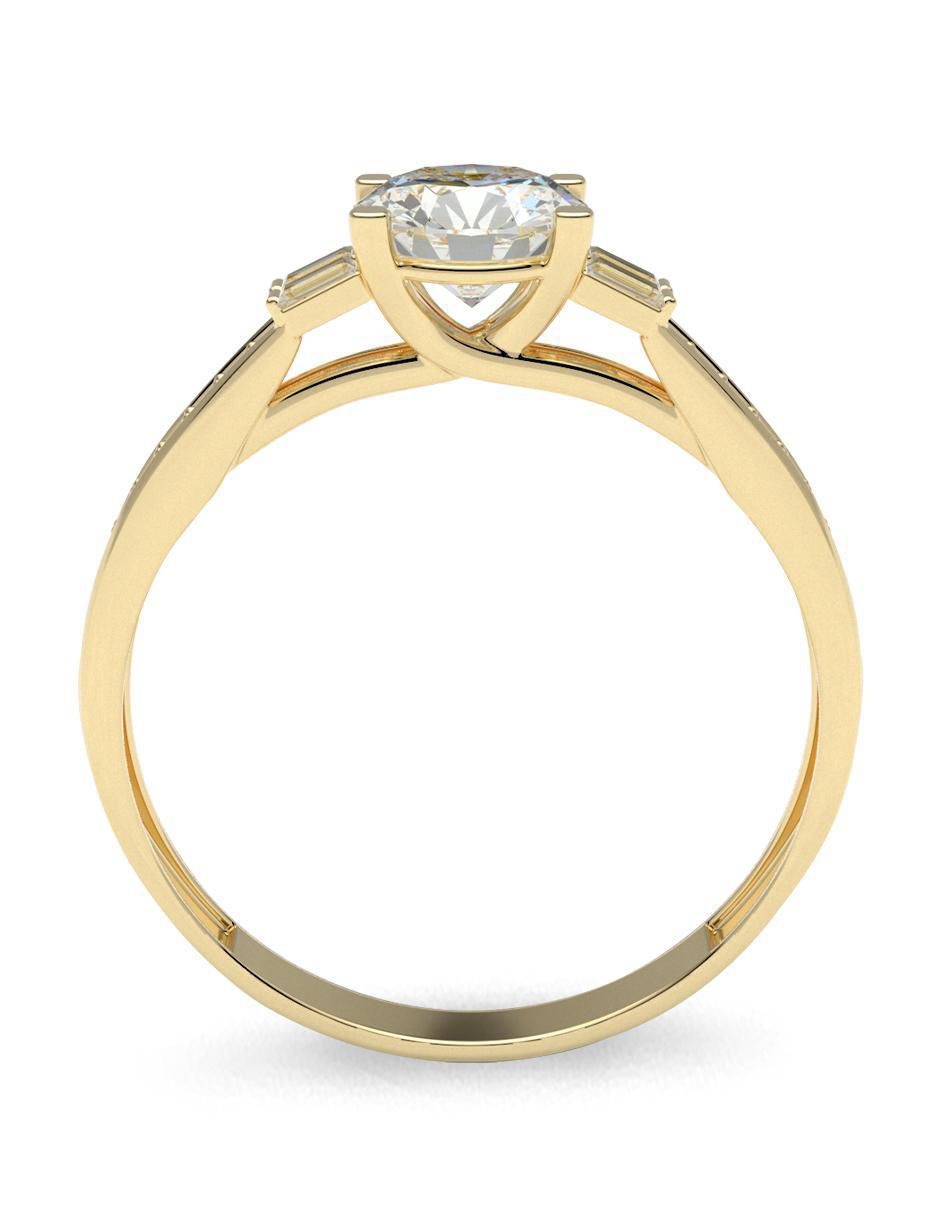 Anillo de compromiso "de" oro 14 k amelie joyas zirconia