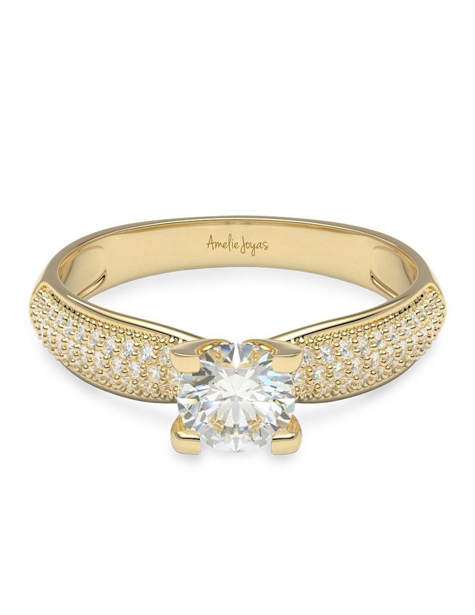 Anillo de compromiso de oro 14 k