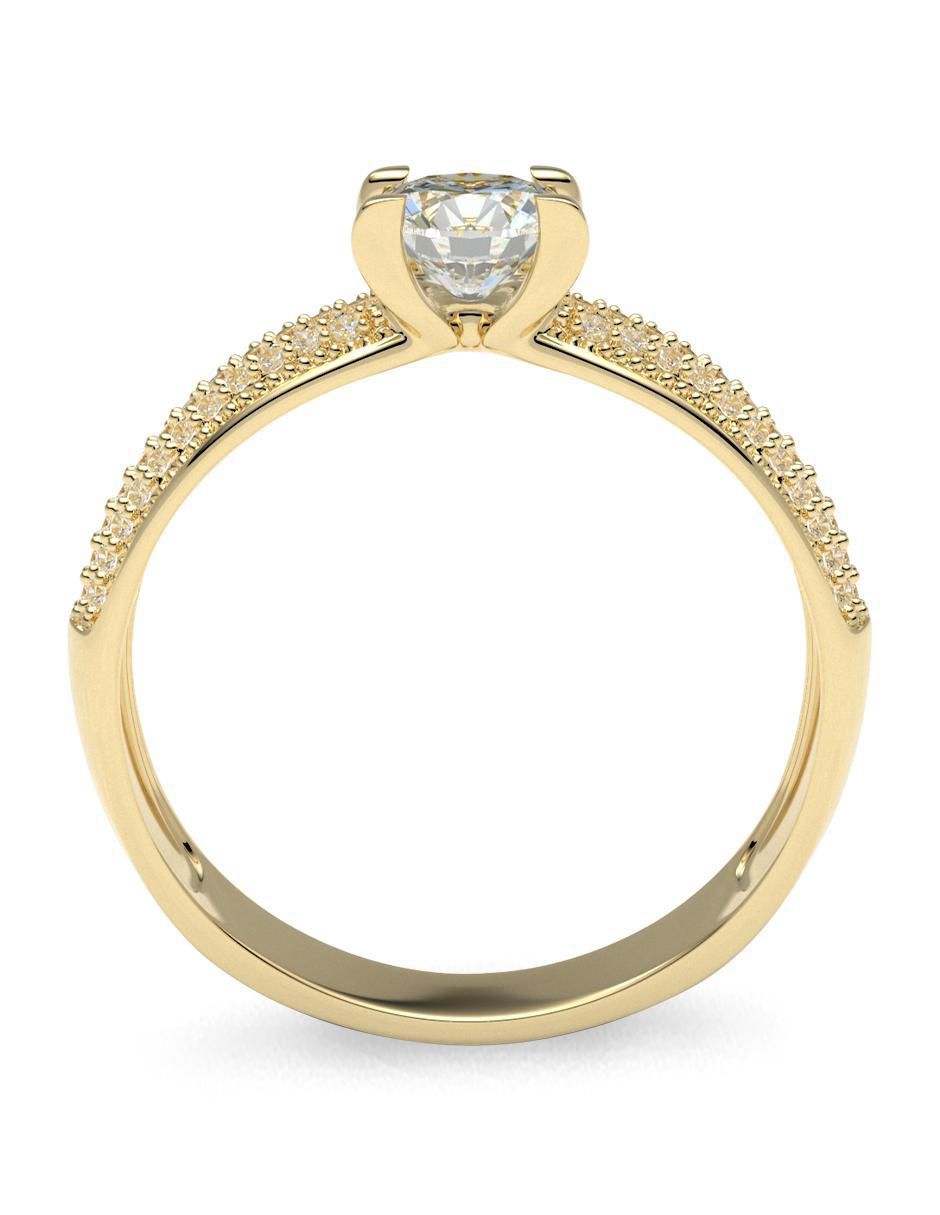 Anillo de compromiso "de" oro 14 k amelie joyas zirconia