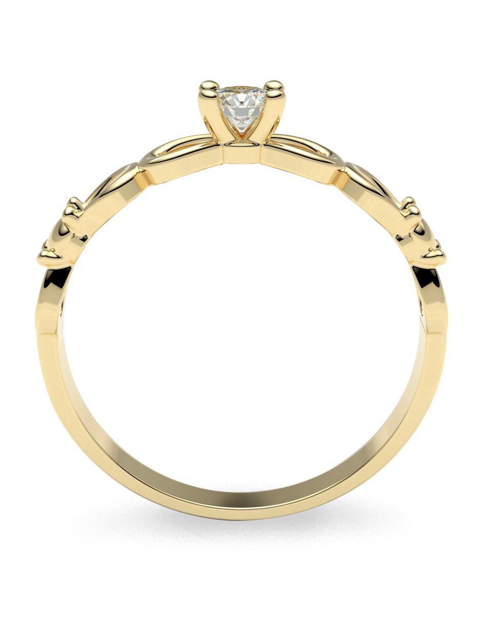 Solitario de oro 14 k 4