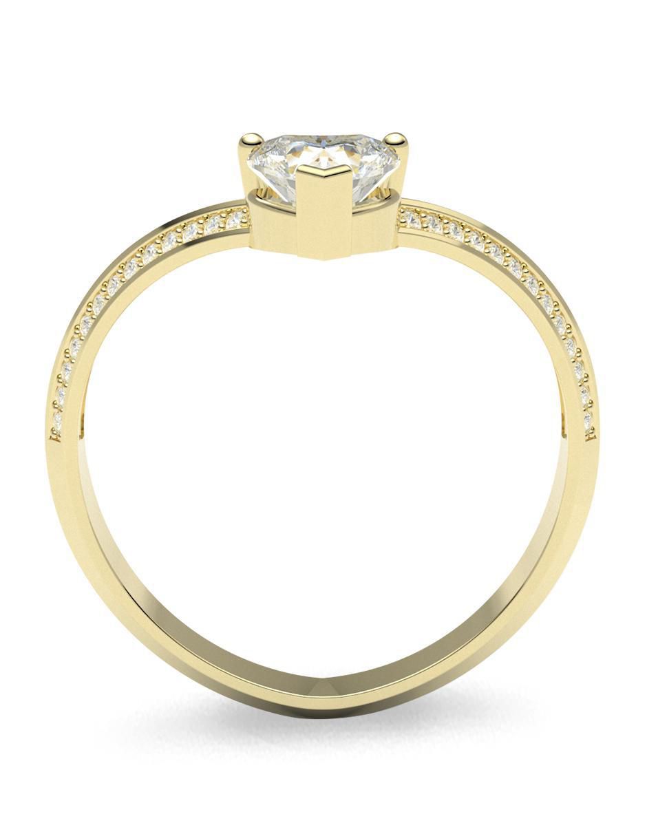 Anillo de compromiso de oro 14 k 4